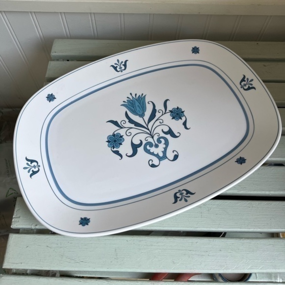 NORITAKE PROGRESSION BLUE HAVEN PLATTER SERVING TRAY Pattern# 9004